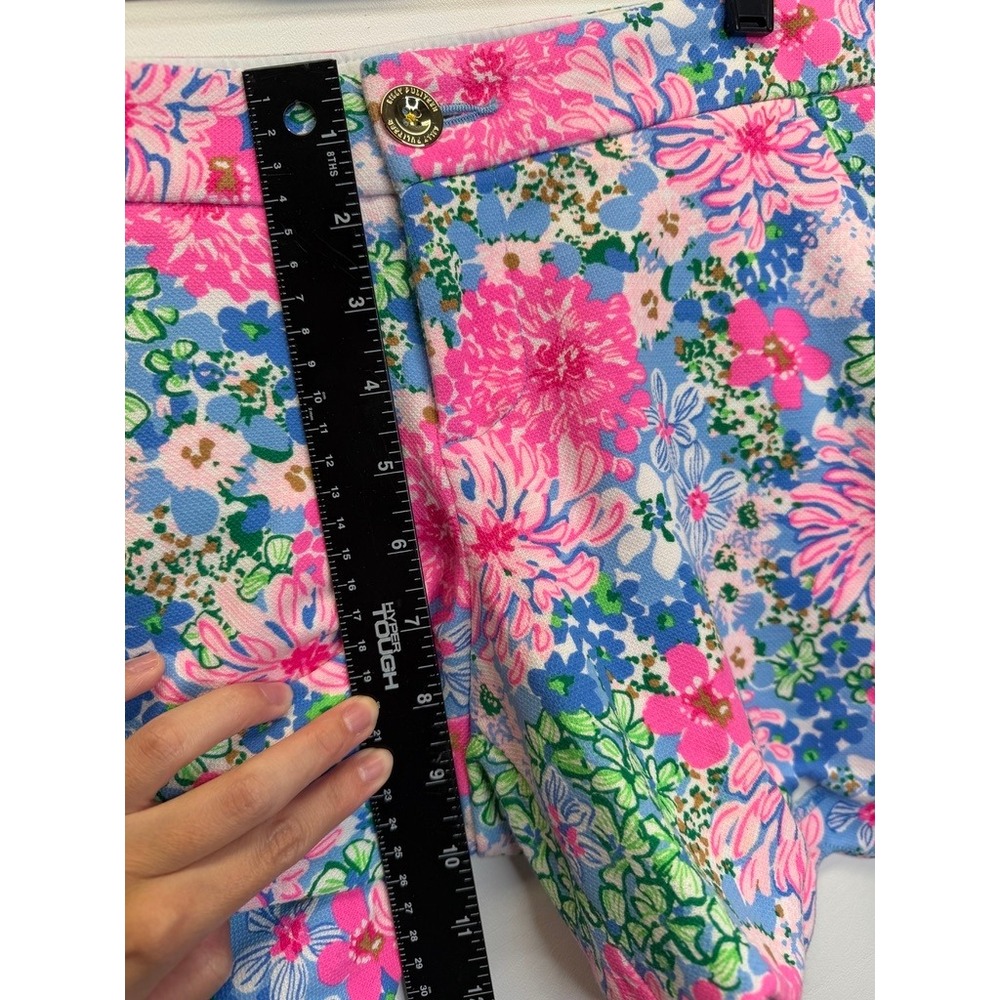 Lilly Pulitzer Buttercup Knit Short Women 6 Multi Lil Soiree All Day Scallop Hem - Picture 4 of 13